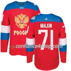 Adidas Maillot de Hockey Russie Evgeni Malkin 71 Coupe du monde de hockey sur glace 2016 Rouge Premier - Homme